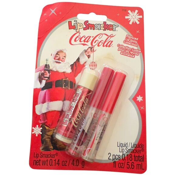 Vintage Bonnie Bell Lip Smackers Vanilla Coca Cola Christmas Set 2009 New - Picture 3 of 16